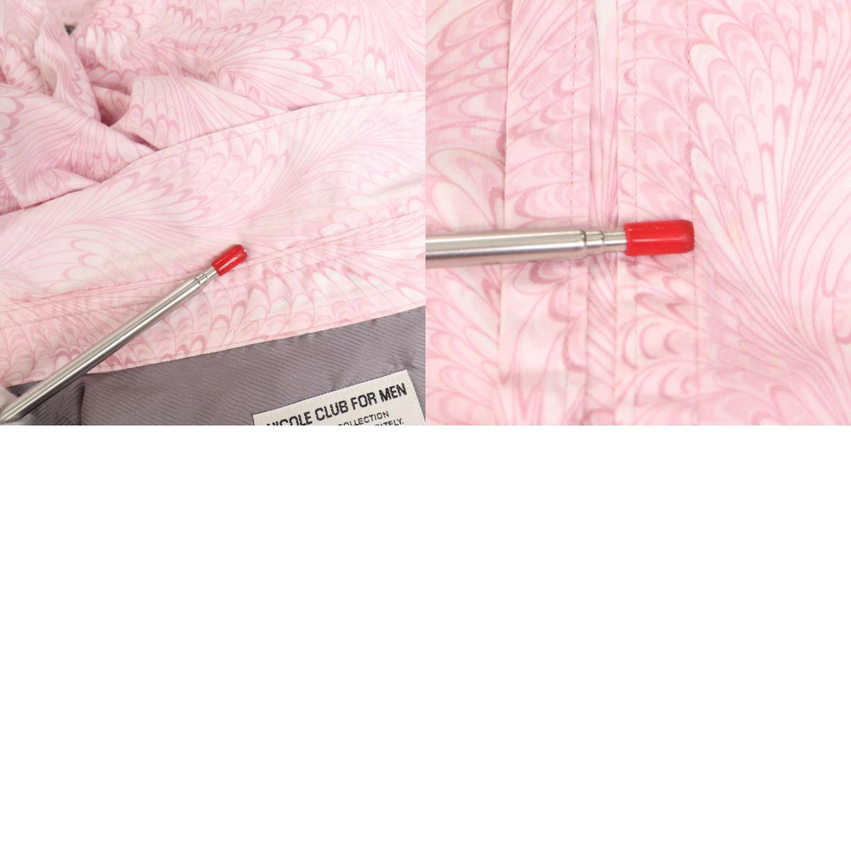 Y2K 00s★ NICOLE CLUB FOR MEN ニコルクラブ フォーメン 通年★ 長袖 フェザー 総柄 シャツ Sz.46 メンズ_画像10