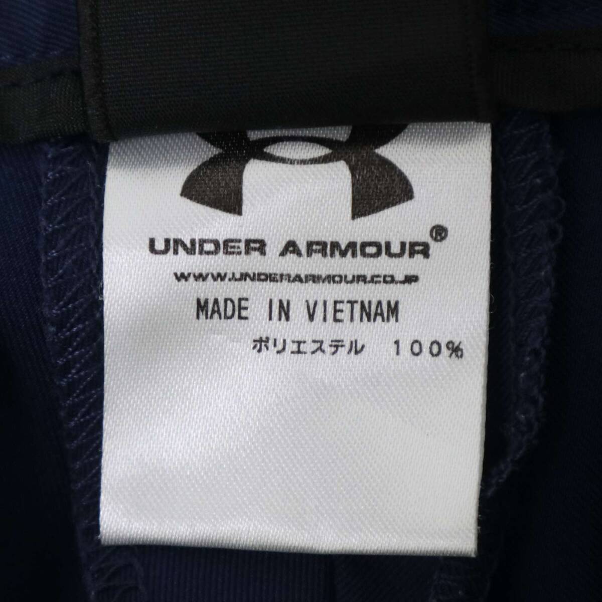 UNDER ARMOUR アンダーアーマー 通年 ロゴ刺繍★ スラックス パンツ Sz.79 メンズ 紺 ネイビー ゴルフ_画像8