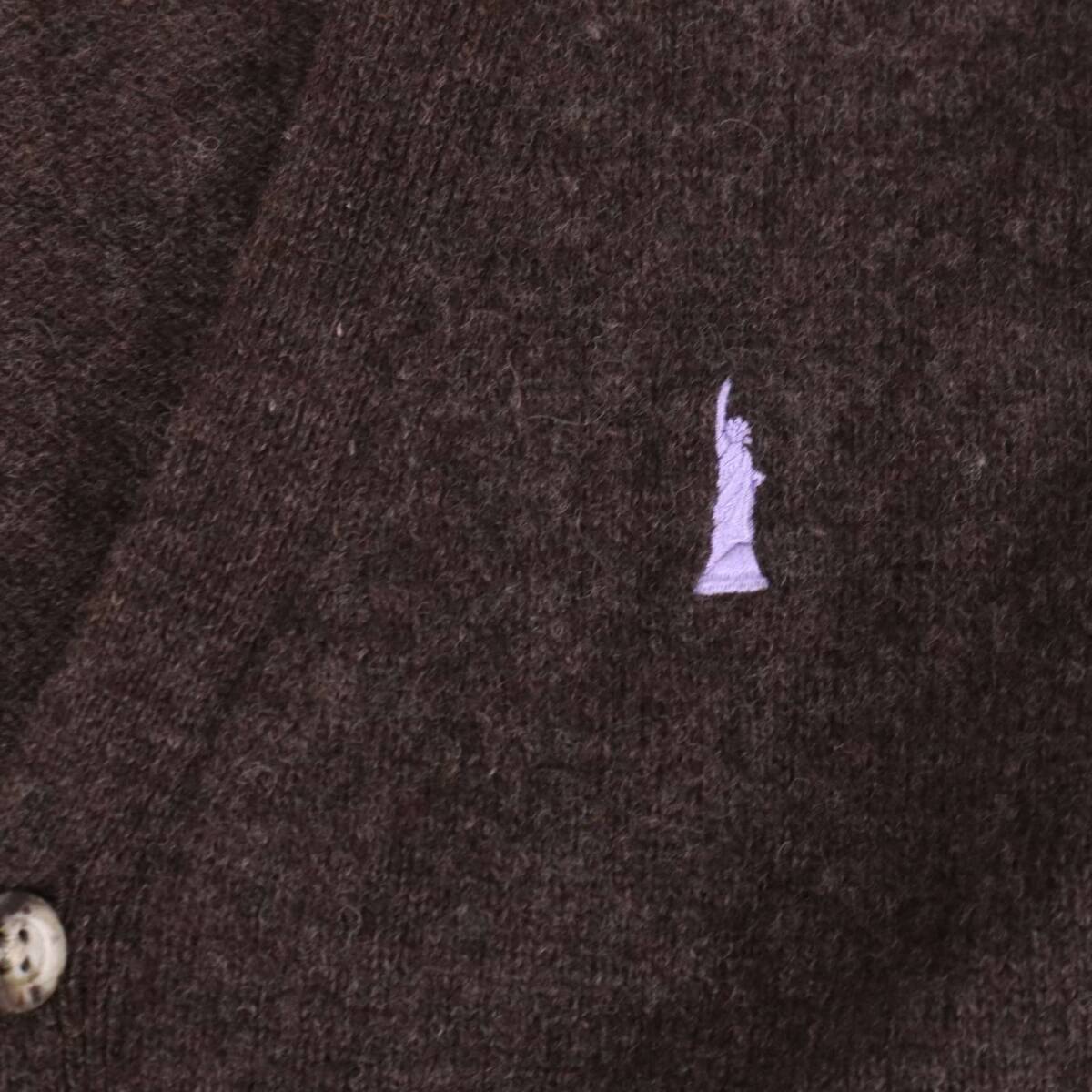 EASTBOY イーストボーイ 秋冬 刺繍 ウール100%♪ スクール ニット カーディガン Sz.9 レディース 女子 学生_画像4