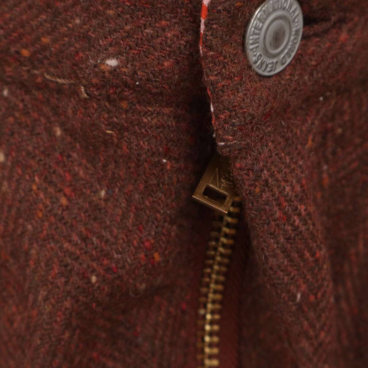 KATO' BASIC カトー 秋冬★ ウール ツイード ネップ テーパード パンツ Sz.M メンズ 日本製_画像4