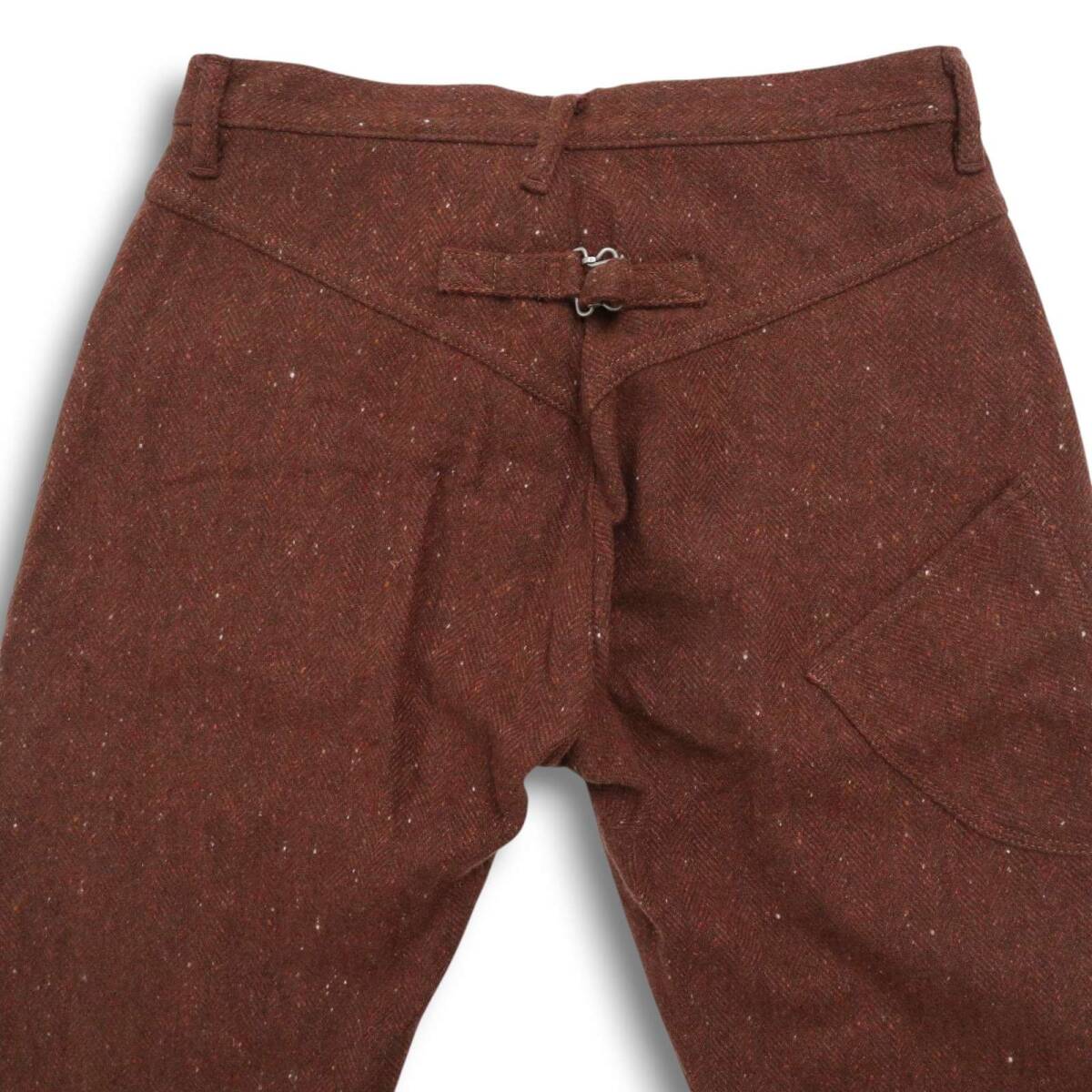 KATO' BASIC カトー 秋冬★ ウール ツイード ネップ テーパード パンツ Sz.M メンズ 日本製_画像6