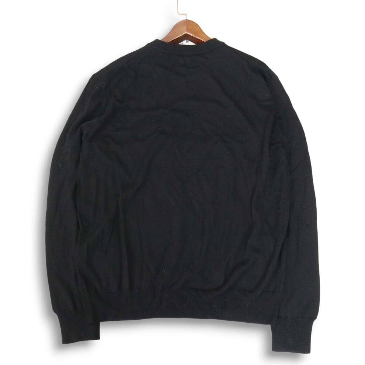 国内正規★ HYDROGEN ハイドロゲン 秋冬 スカル★ ウール100% ニット セーター Sz.XL メンズ 黒 イタリア製_画像5