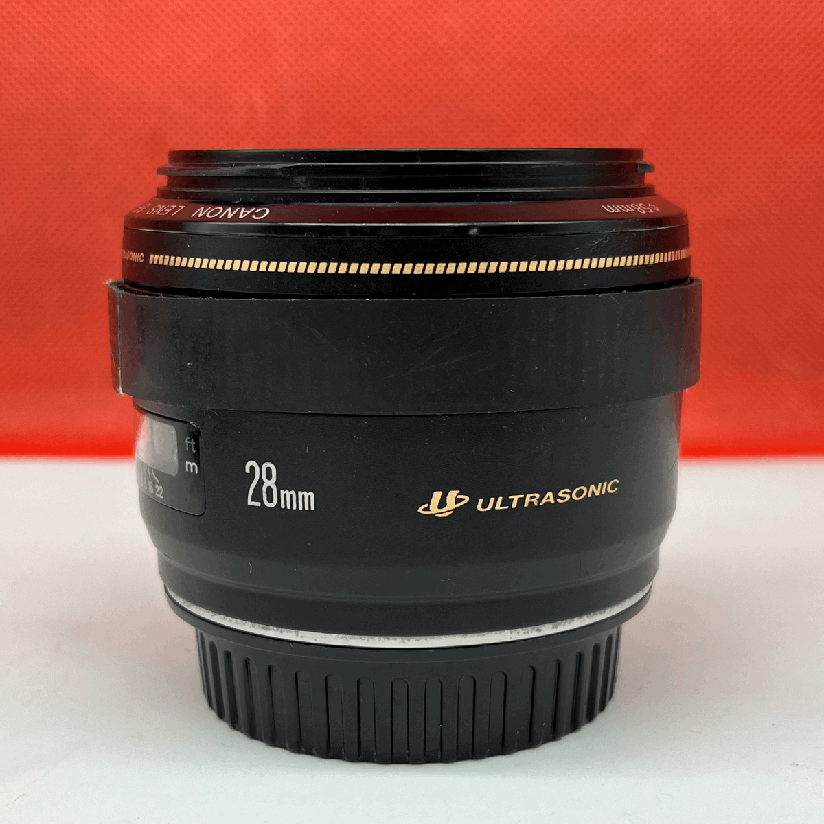 ☆03 CANON LENS EF 28mm F1.8 ULTRASONIC カメラ レンズ AF動(dòng)作確認(rèn)済 1円スタート キャノン