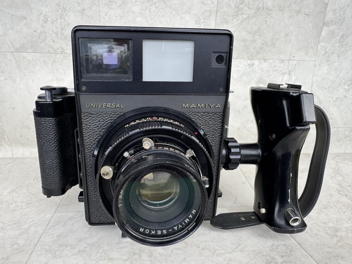 a1666★ Mamiya Universal マミヤ フィルムカメラ MAMIYA SEKOR 100mm 1:3.5 動(dòng)作未確認(rèn)