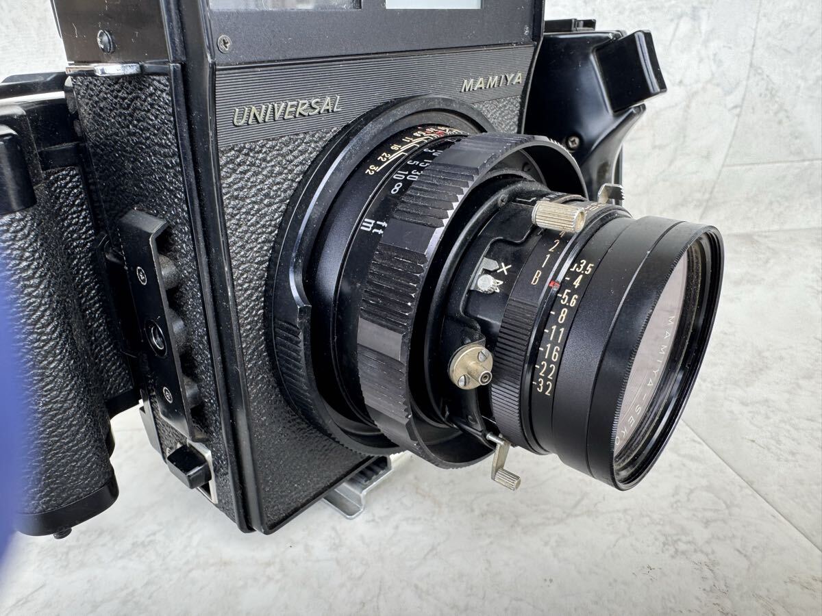 a1666★ Mamiya Universal マミヤ フィルムカメラ MAMIYA SEKOR 100mm 1:3.5 動(dòng)作未確認(rèn)