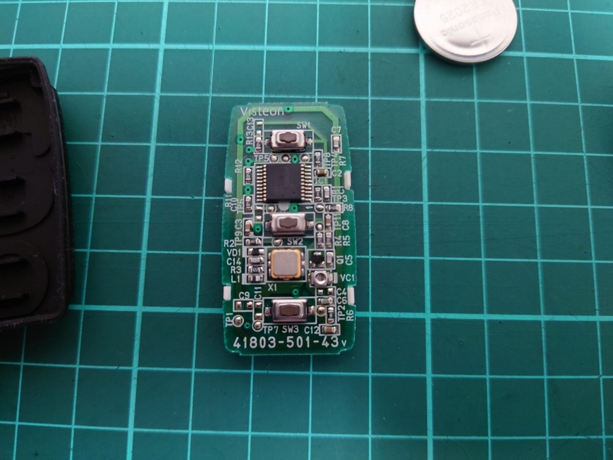 ②　マツダ　キーレス　中古品　NB6C NB8C ロードスター　SE3P RX-8　3ボタン　41803-501-43