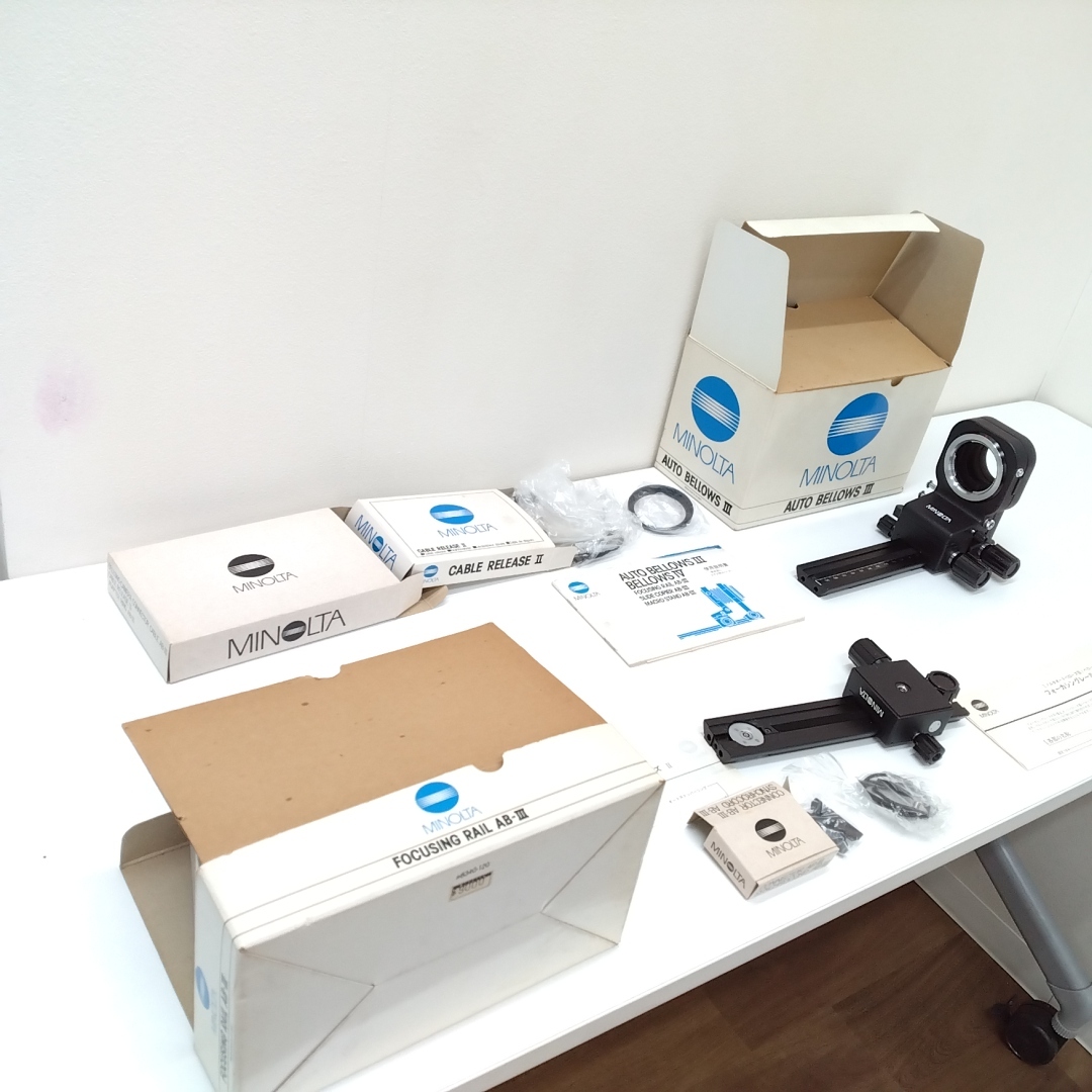 HSUTC★若 Minolta ミノルタ AUTO BELLOWS Ⅲ+Focusing Rail AB-Ⅲ セット_画像1