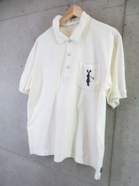 【送料300円可】9090s2◆日本製◆M・U SPORTS エムユースポーツ ミエコウエサコ 半袖ポロシャツ 52/ジャケット/ニットセーターパンツベスト_画像2
