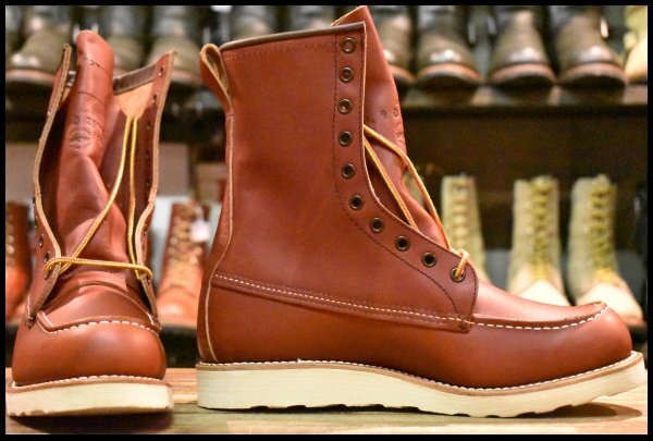 【9D 箱付 未使用 犬タグ復刻 18年】レッドウィング 8877 ロング アイリッシュセッター ブーツ 赤茶 オロラセット redwing HOPESMORE_画像2