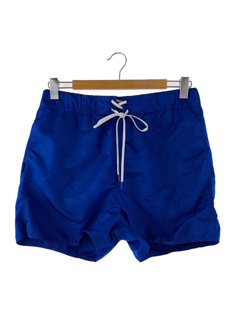 LOUIS VUITTON◆ヨゴレ有/モノグラム/ショートパンツ/M/ポリエステル/BLU/HHW5W//