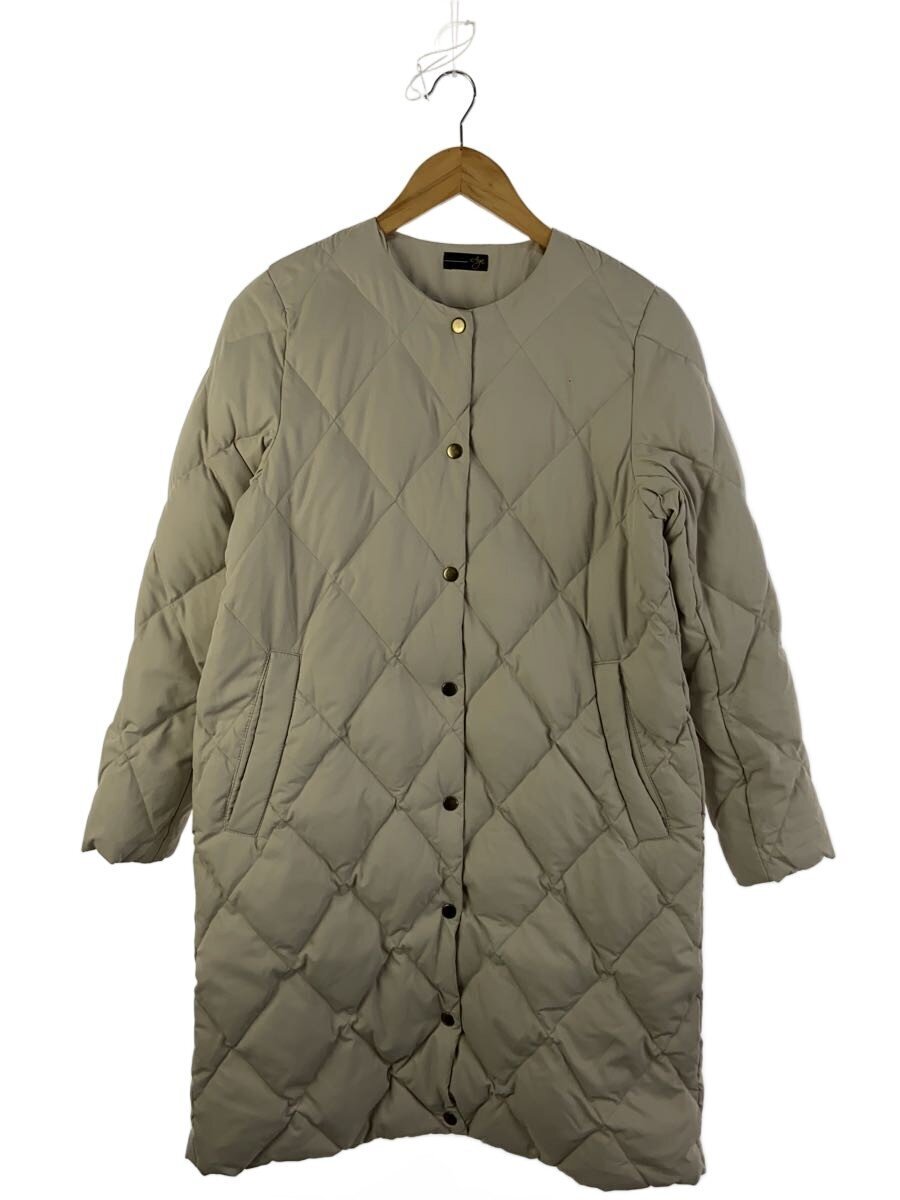 Aga◆ロングダウンジャケット/-/ポリエステル/BEG/LEM916