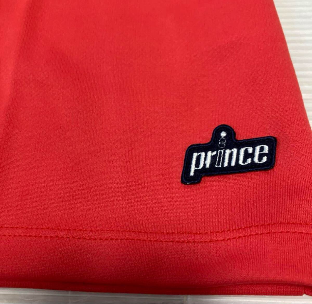送料無料 新品 prince テニスウェア ゲームシャツ レディース XL RD _画像5
