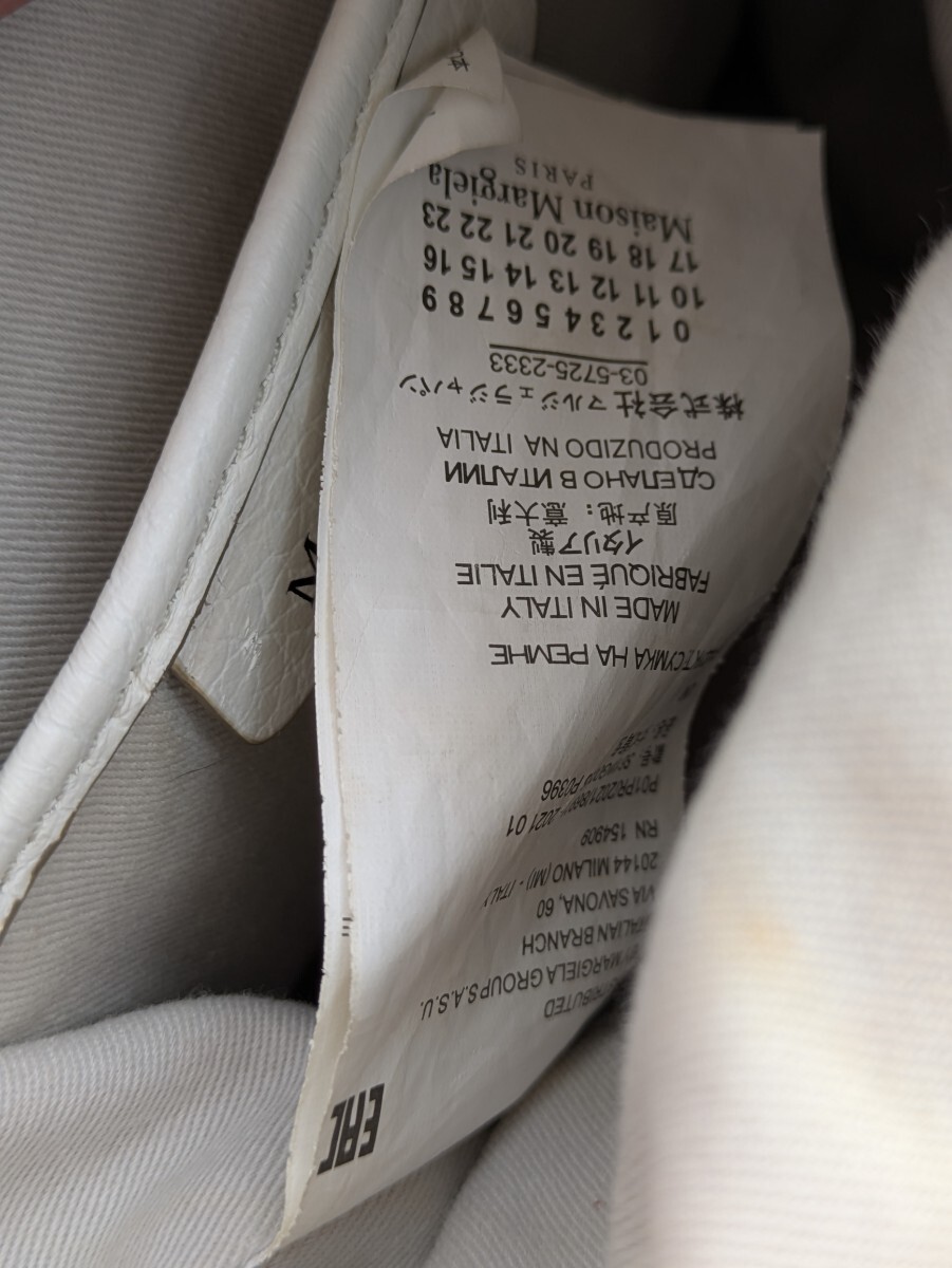 1円?【Maison Margiela】 メゾンマルジェラ 5AC バケットバッグ ショルダーバッグ ホワイト レザー