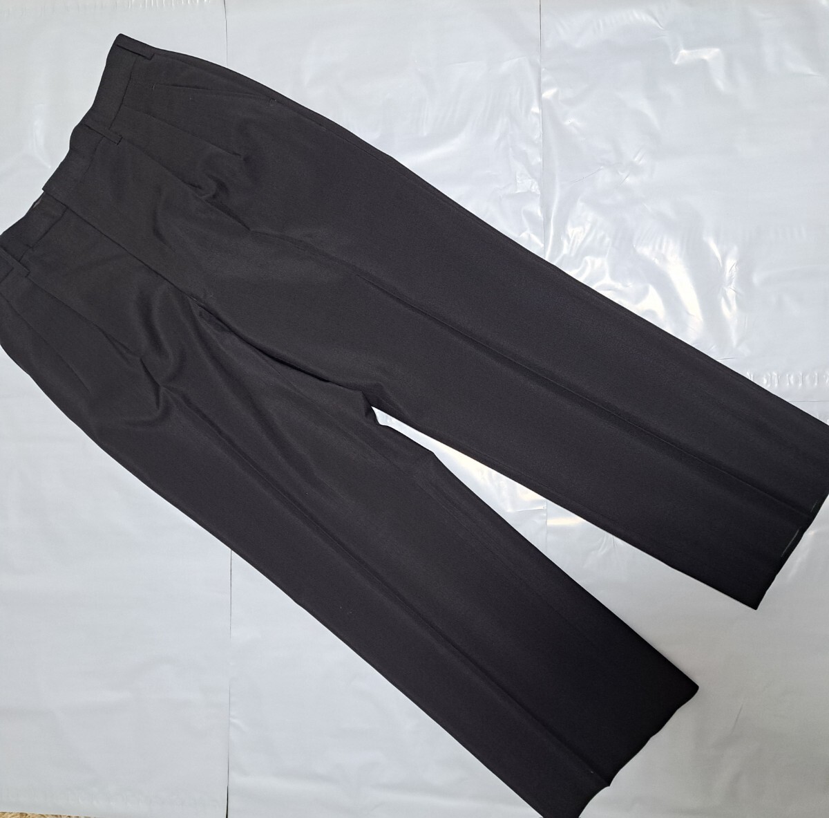 MOTS バレンシアガ　BALENCIAGA　ダブルスーツ　セットアップ　ビンテージ　背抜き　黒　ブラック　品質(zhì)ダグ?サイズタグなし　ネーム刺繍