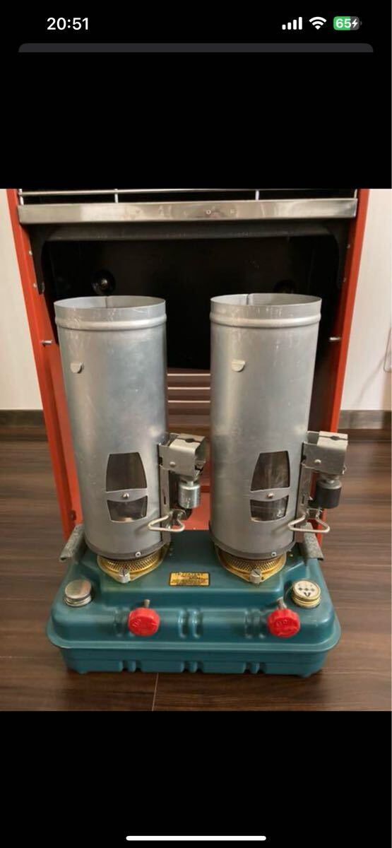 ヴィンテージ バーラー ニ筒式ストーブ _画像6