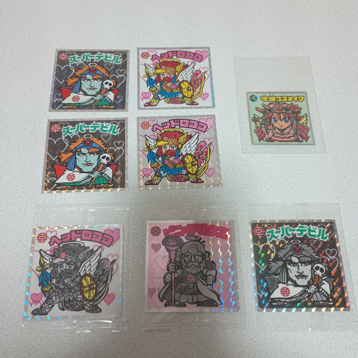ビックリマン　幸楽苑　非売品　悪魔のチョコらーめんVS天使のホワイトチョコらーめん　ヘッドロココ　スーパーデビル　ピンクゼウス_画像1