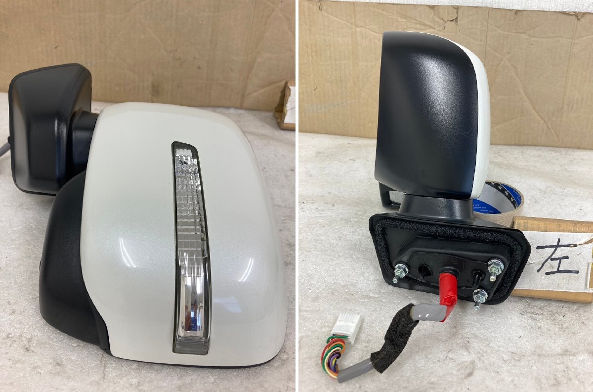 割と綺麗 スズキ クロスビー MN71S 左 ドアミラー サイドミラー 左側(cè) 助手席側(cè) カプラ12ピン ウィンカー カメラ C7G 磨き済 作動(dòng)OK 802211