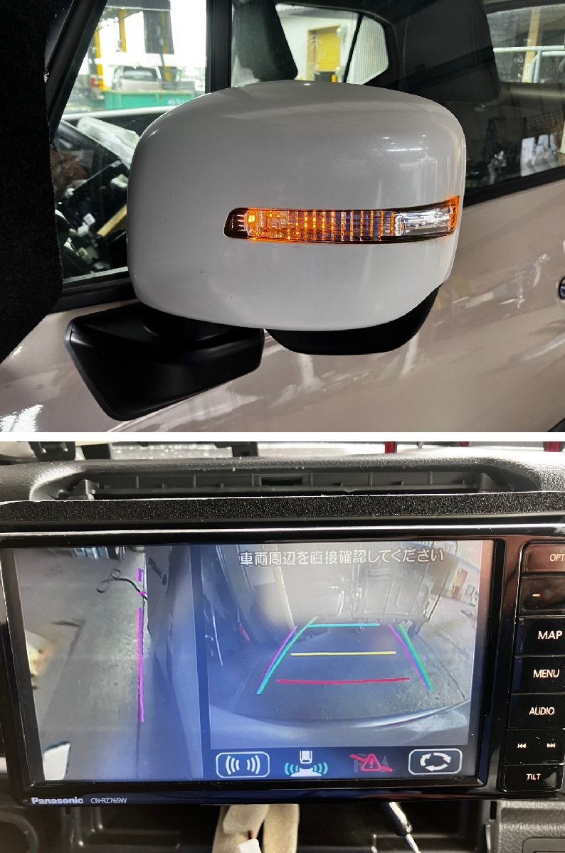 割と綺麗 スズキ クロスビー MN71S 左 ドアミラー サイドミラー 左側(cè) 助手席側(cè) カプラ12ピン ウィンカー カメラ C7G 磨き済 作動(dòng)OK 802211