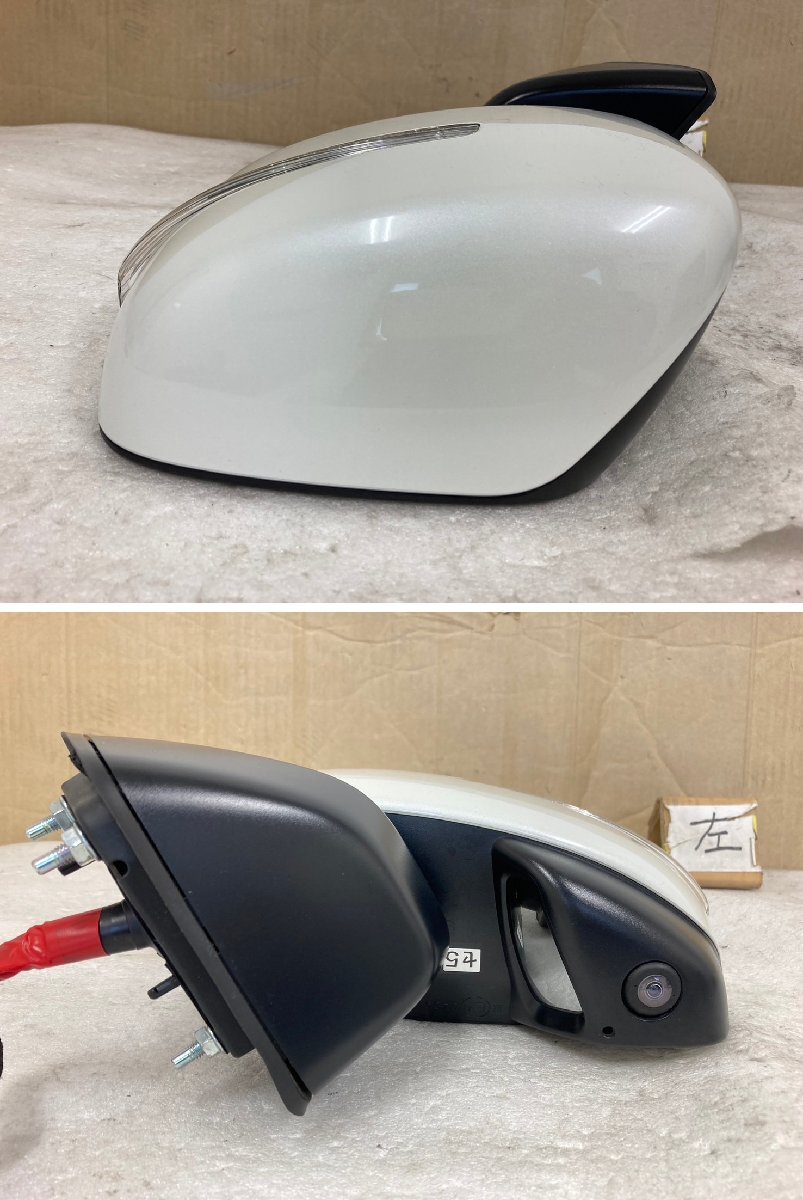 割と綺麗 スズキ クロスビー MN71S 左 ドアミラー サイドミラー 左側(cè) 助手席側(cè) カプラ12ピン ウィンカー カメラ C7G 磨き済 作動(dòng)OK 802211