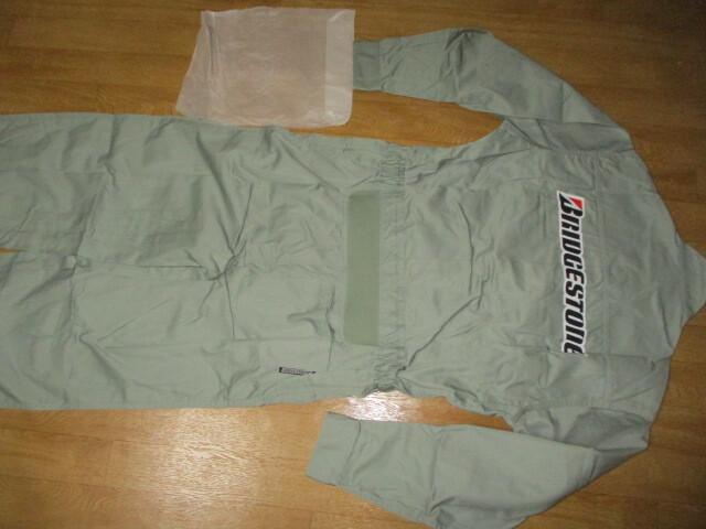 BS Bridgestone размер LL Vintage красный patch * Showa костюм для гонок способ * работа комбинезон не использовался неиспользуемый товар старый машина Bridgestone 