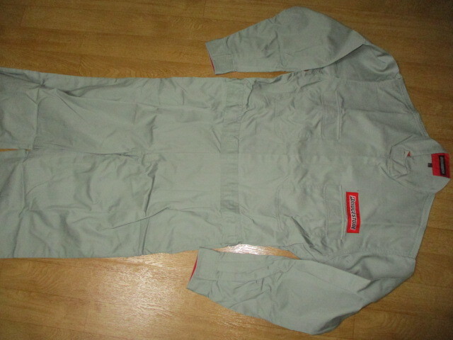 BS Bridgestone размер LL Vintage красный patch * Showa костюм для гонок способ * работа комбинезон не использовался неиспользуемый товар старый машина Bridgestone 
