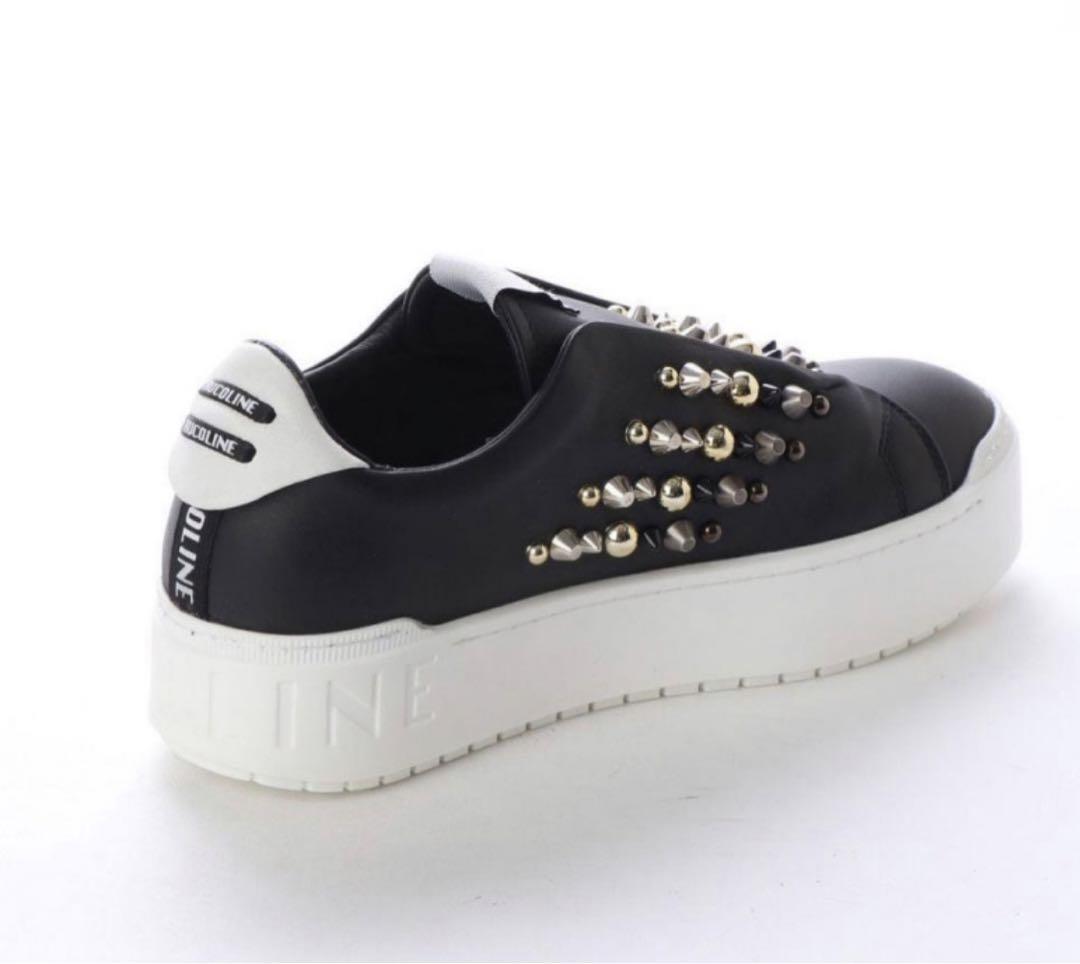 ★新品同様!★6.5万最高級◆26㎝◆RUCO LINE◆ルコライン◆レザースタッズスリッポン デッキシューズ サイズ41◆完売品_画像1