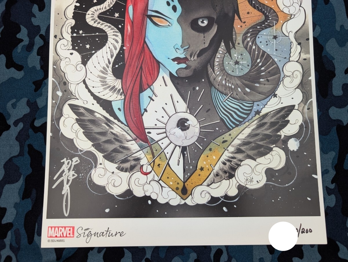 コミコン　サイン入り　アートプリント　桃桃子　peach momoko Demon Days: Cursed Web #1 art print marvel　sign