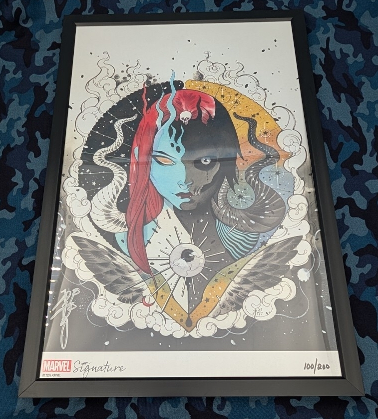 コミコン　サイン入り　アートプリント　桃桃子　peach momoko Demon Days: Cursed Web #1 art print marvel　sign