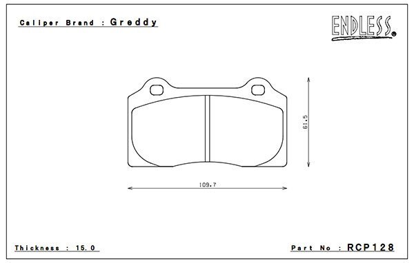 ENDLESS エンドレス グレッディ(トラスト)製 レーシングキャリパー用 ブレーキパッド SSS トラスト 4pot R用 ピストン数:4 RCP128 パーツ