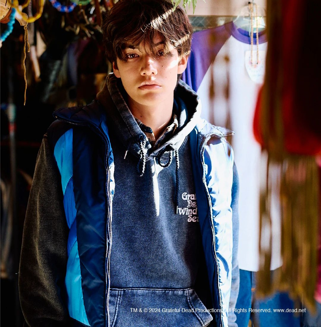 WIND AND SEA Grateful Dead Sulfer Hooded Sweatshirt BLACK XL ウィンダンシー グレイトフル・デッド サルファー フーディー パーカ 黒_画像3