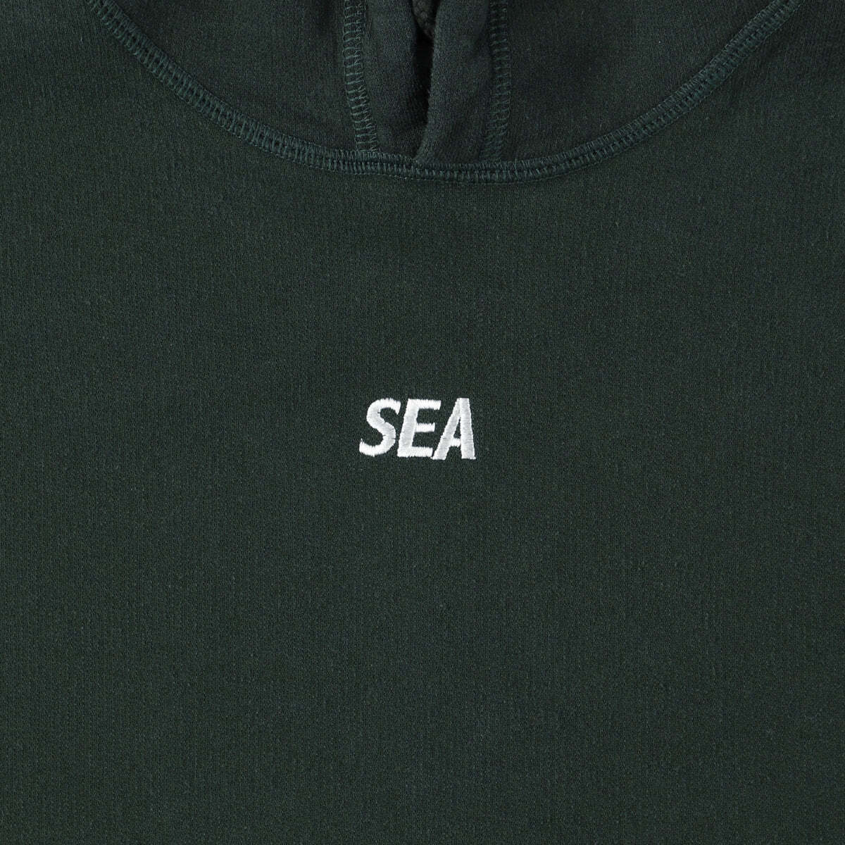 WIND AND SEA RED WOOD CLASSICS WDS DELUXE HOODIE GREEN XL ウィンダンシー カナダ製 MADE IN CANADA ヘビーウェイト 裏起毛 パーカ_画像4