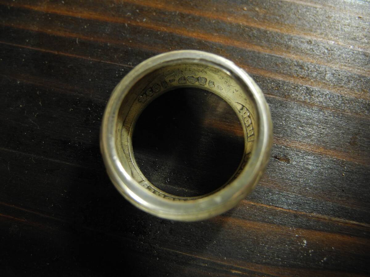 ［古銭］コインリング［ドイツ／5マルク銀貨／第三帝国/樽／約♯13／900銀］_画像8