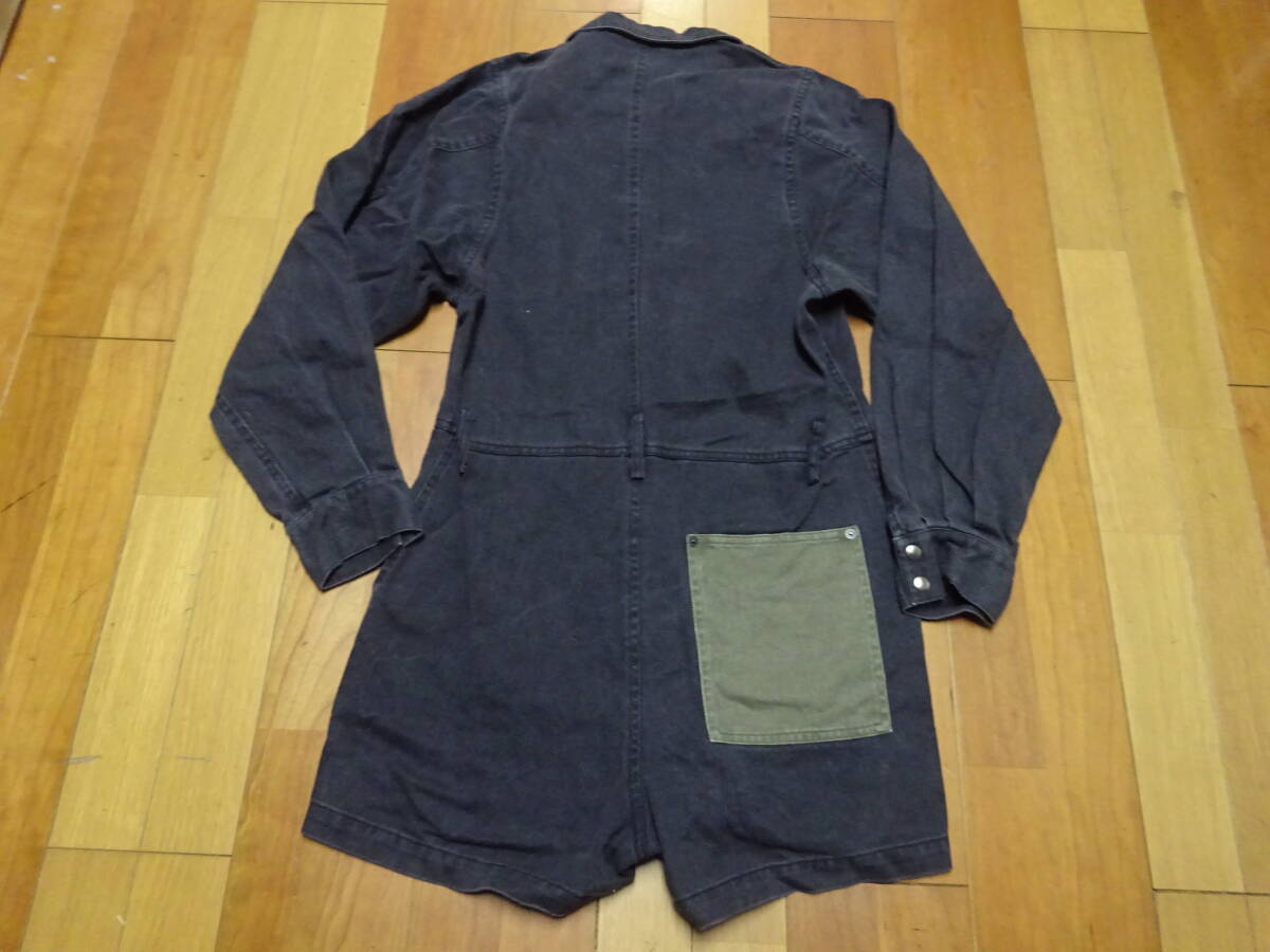 ■む-72■MOUSSY　長(zhǎng)袖オールインワン　つなぎ　ショートパンツ　サイズ2　