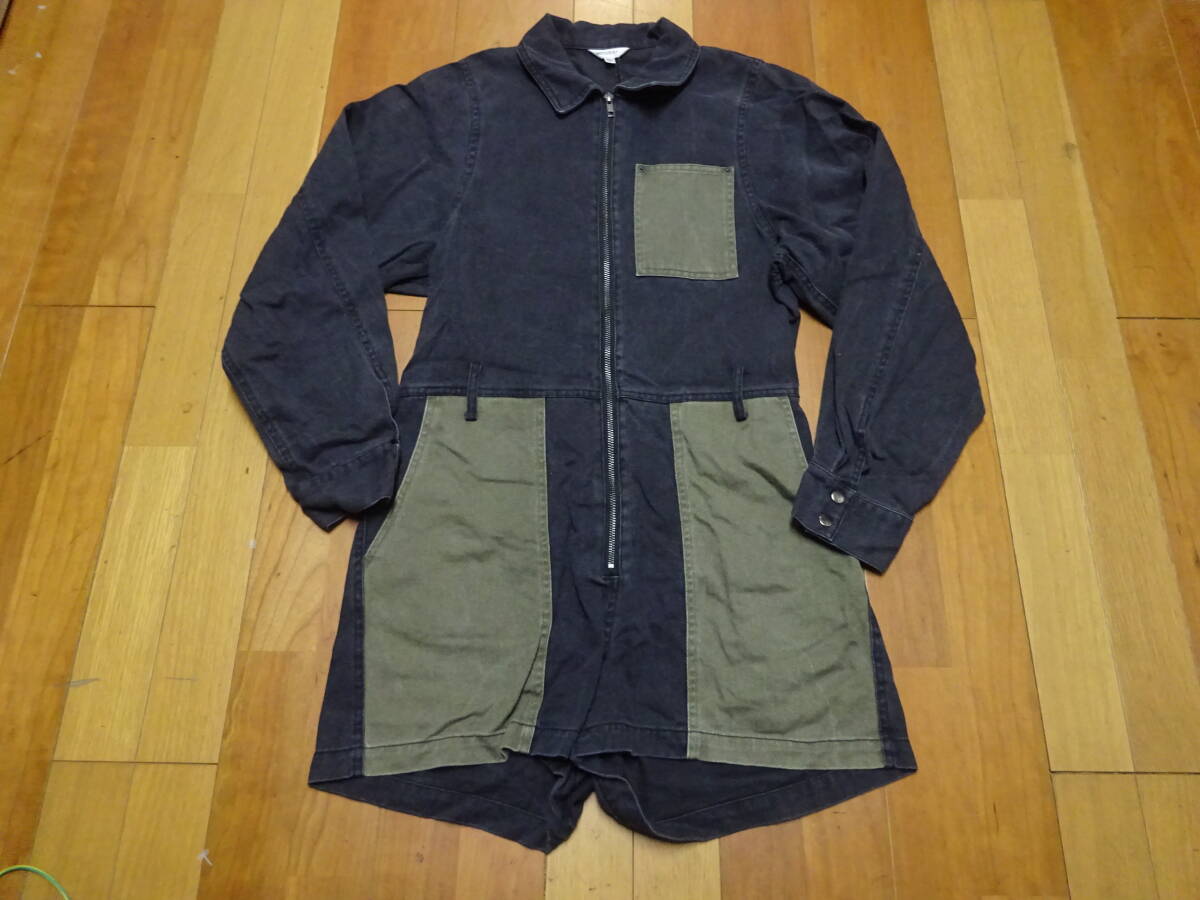■む-72■MOUSSY　長(zhǎng)袖オールインワン　つなぎ　ショートパンツ　サイズ2　