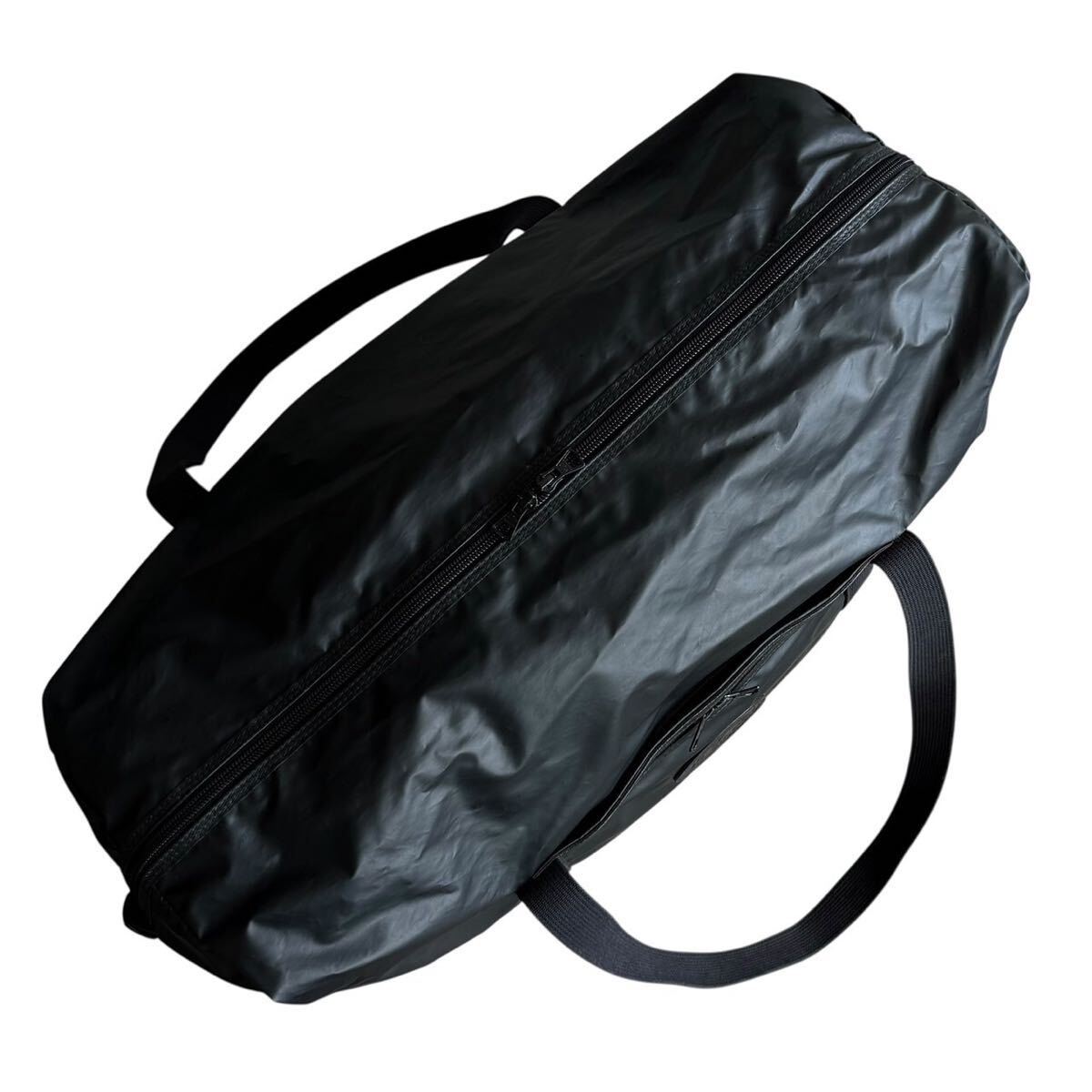 極美品/大容量●HUNTING WORLD ハンティングワールド ボストンバッグ ビジネス バチュークロス ナイロン レザー メンズ 出張 ブラック 黒