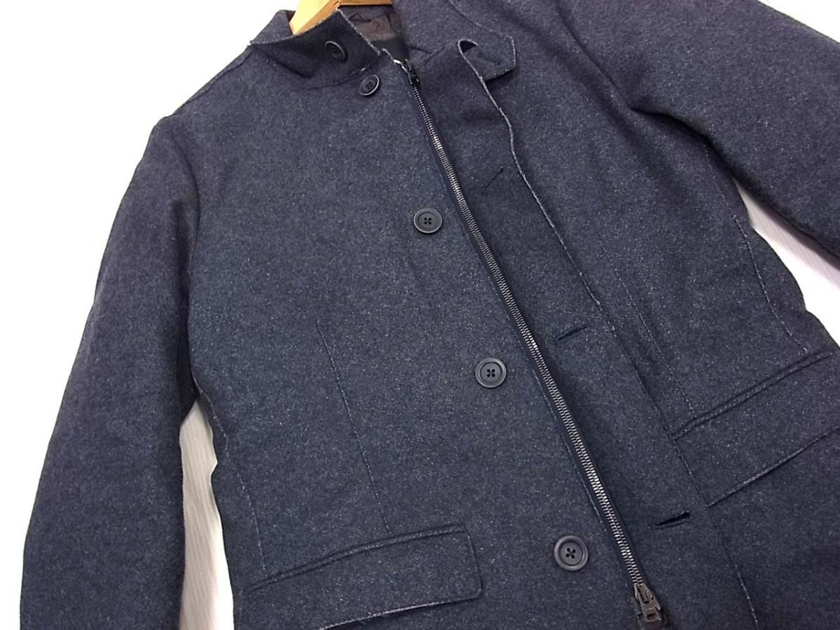 美品◆HERNO ヘルノ IN-TECH 機能素材 中綿入り ウールコート ジャケット メンズ 秋冬物_画像4