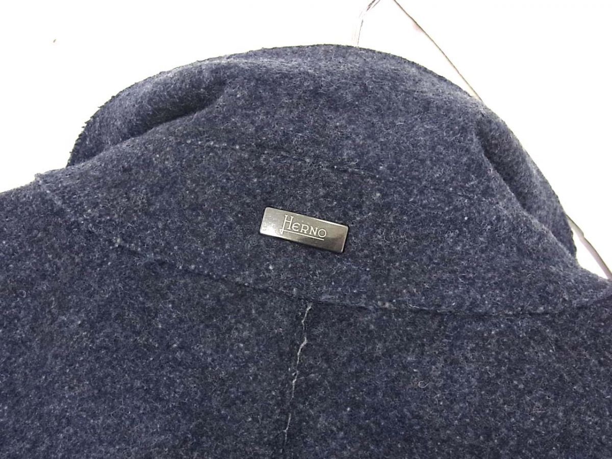 美品◆HERNO ヘルノ IN-TECH 機能素材 中綿入り ウールコート ジャケット メンズ 秋冬物_画像6