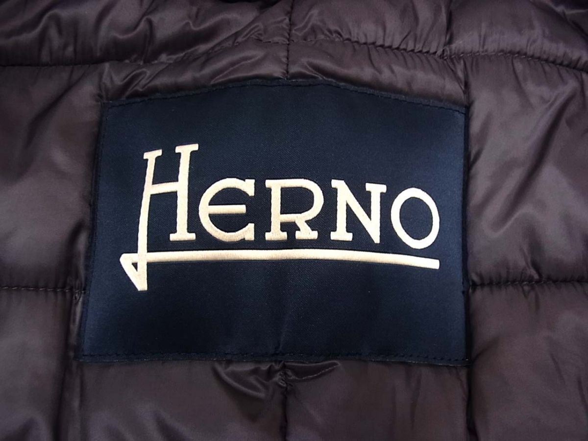 美品◆HERNO ヘルノ IN-TECH 機能素材 中綿入り ウールコート ジャケット メンズ 秋冬物_画像7