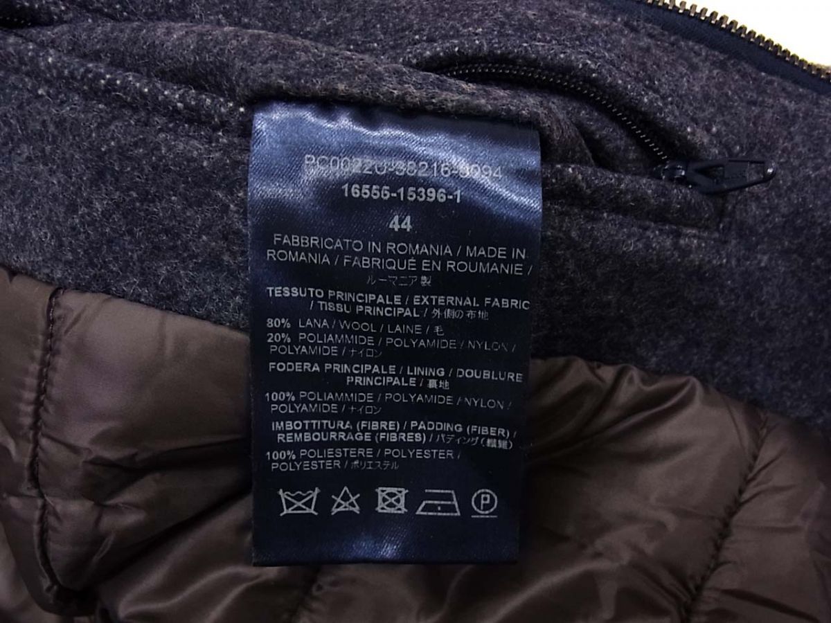 美品◆HERNO ヘルノ IN-TECH 機能素材 中綿入り ウールコート ジャケット メンズ 秋冬物_画像9