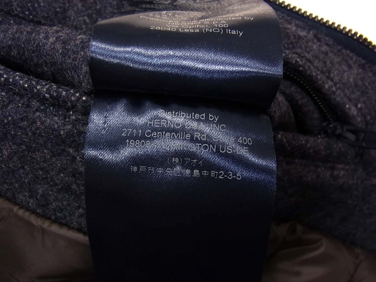 美品◆HERNO ヘルノ IN-TECH 機能素材 中綿入り ウールコート ジャケット メンズ 秋冬物_画像10