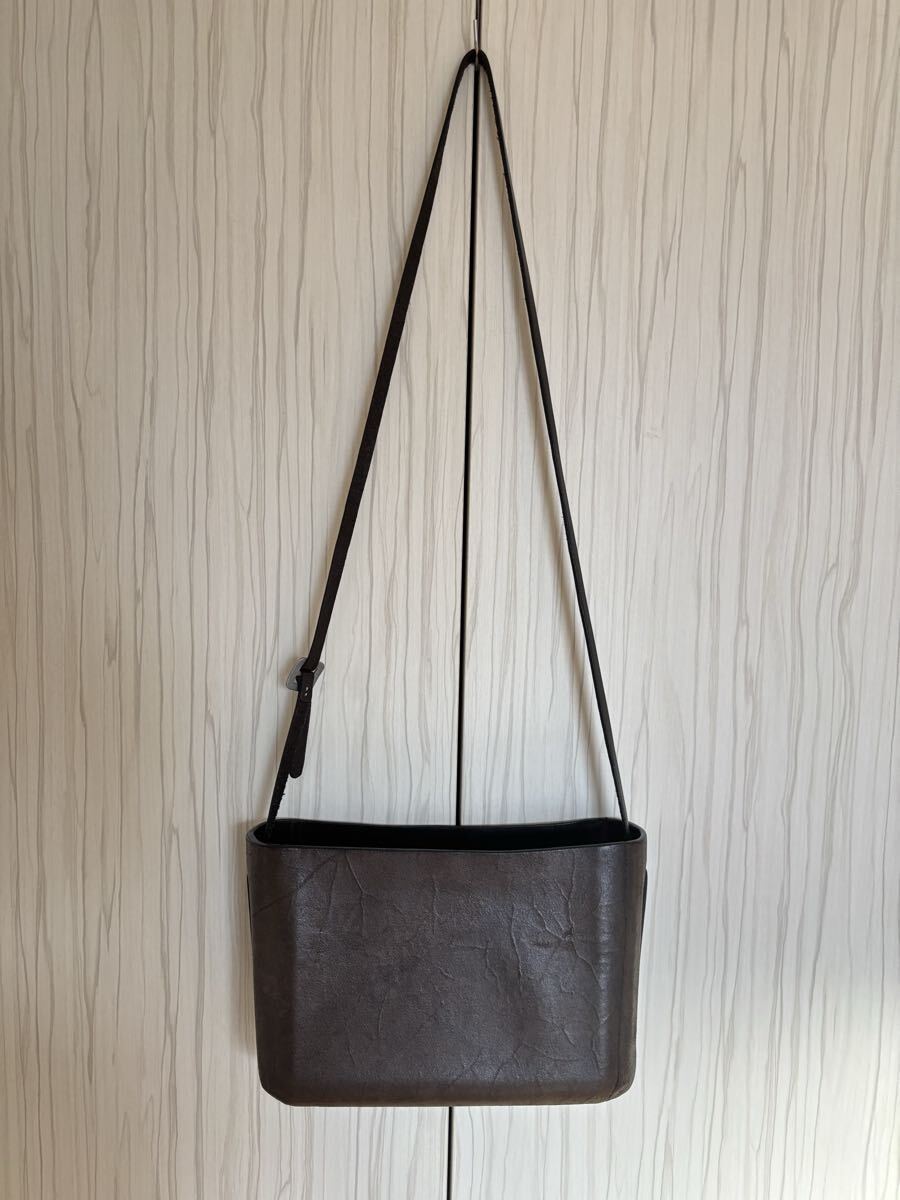 CECCHI DE ROSSI レザー ショルダーバッグ ブラウン チェッキデロッシ_画像1