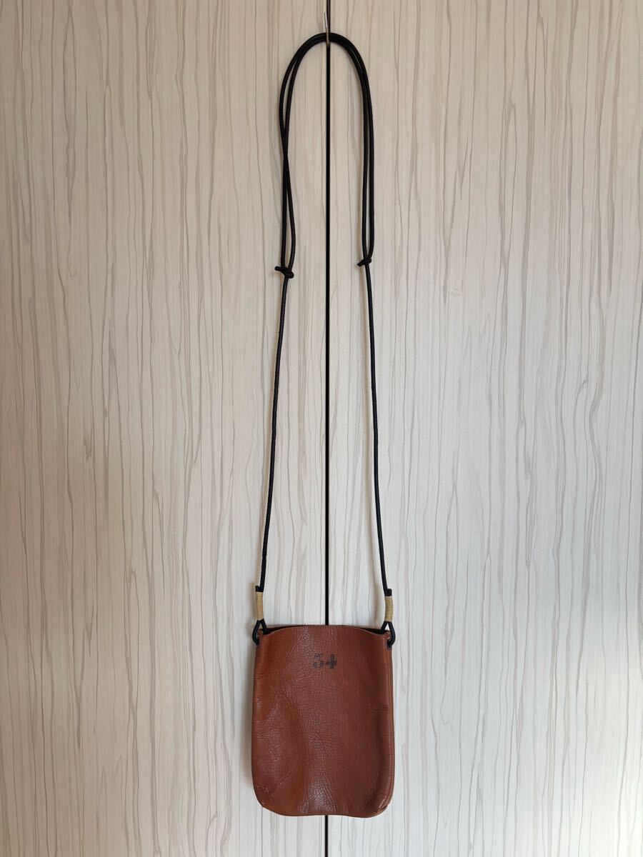 SUNSEA レザー ポシェット サコッシュ ショルダーバッグ ブラウン サンシー