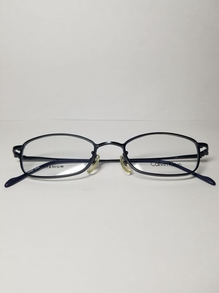 未使用 眼鏡 メガネフレーム Calvin Klein 3534T-79 14 フルリム チタンフレーム 国産 FRAME JAPAN 49口19-140 若干鼻パッド変色有 DC-3_画像10