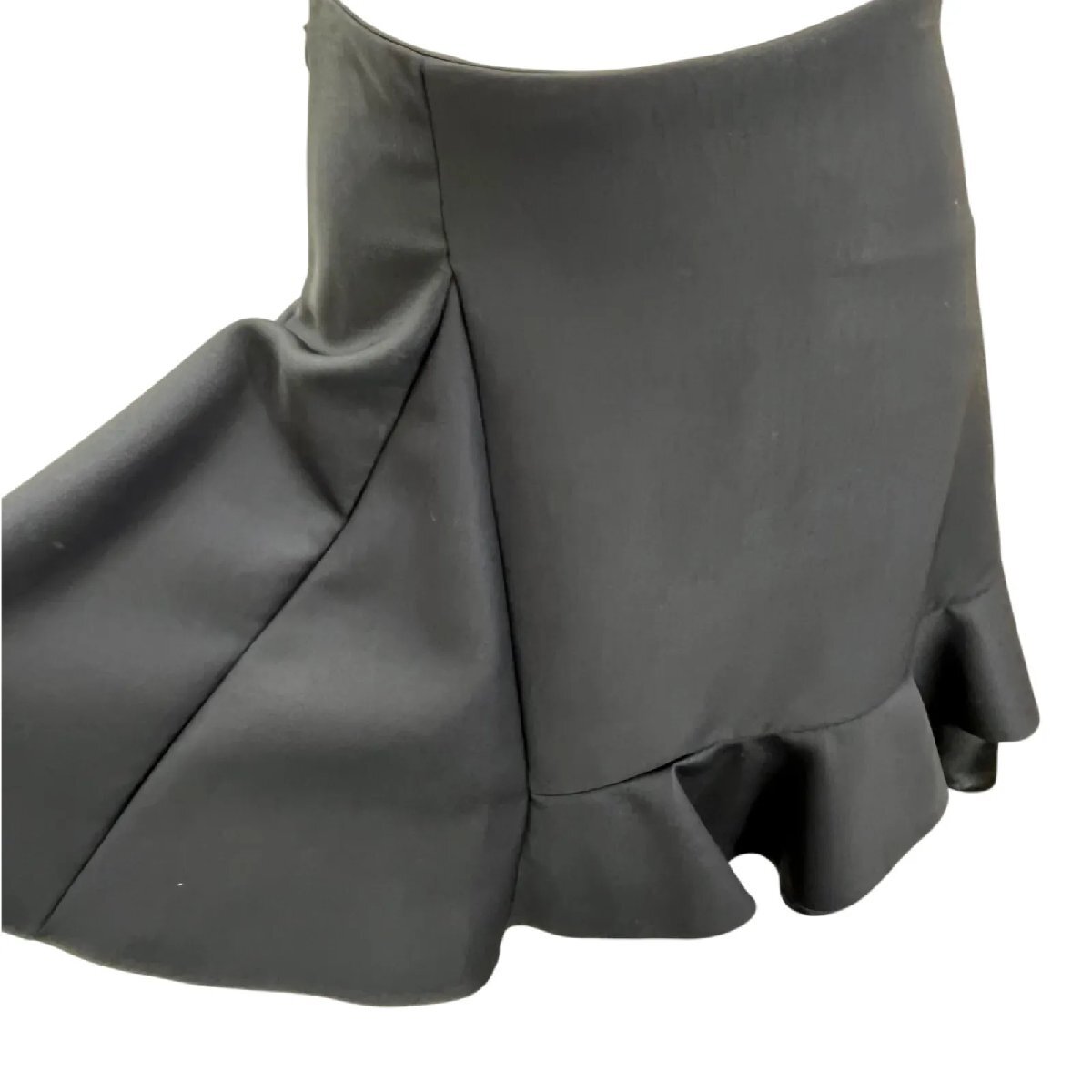 美品　クリスチャンディオール　Christian Dior 上品な濃紺　美形　フレア　スカート 40、M レディース　S5Q023