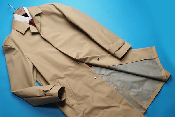 新品定価6.4万円 COMME CA MEN コムサメン ゴアテックス同等 Breathatec 防水透湿 バルカラー スプリングコートMベージュ(15) 17MA03_画像2