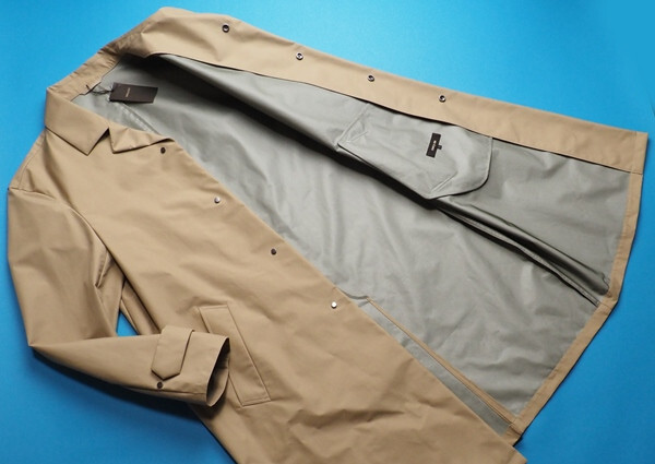 新品定価6.4万円 COMME CA MEN コムサメン ゴアテックス同等 Breathatec 防水透湿 バルカラー スプリングコートMベージュ(15) 17MA03_画像3