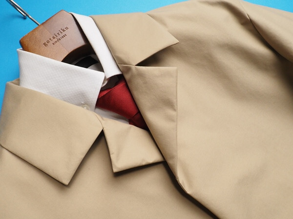 新品定価6.4万円 COMME CA MEN コムサメン ゴアテックス同等 Breathatec 防水透湿 バルカラー スプリングコートMベージュ(15) 17MA03_画像4