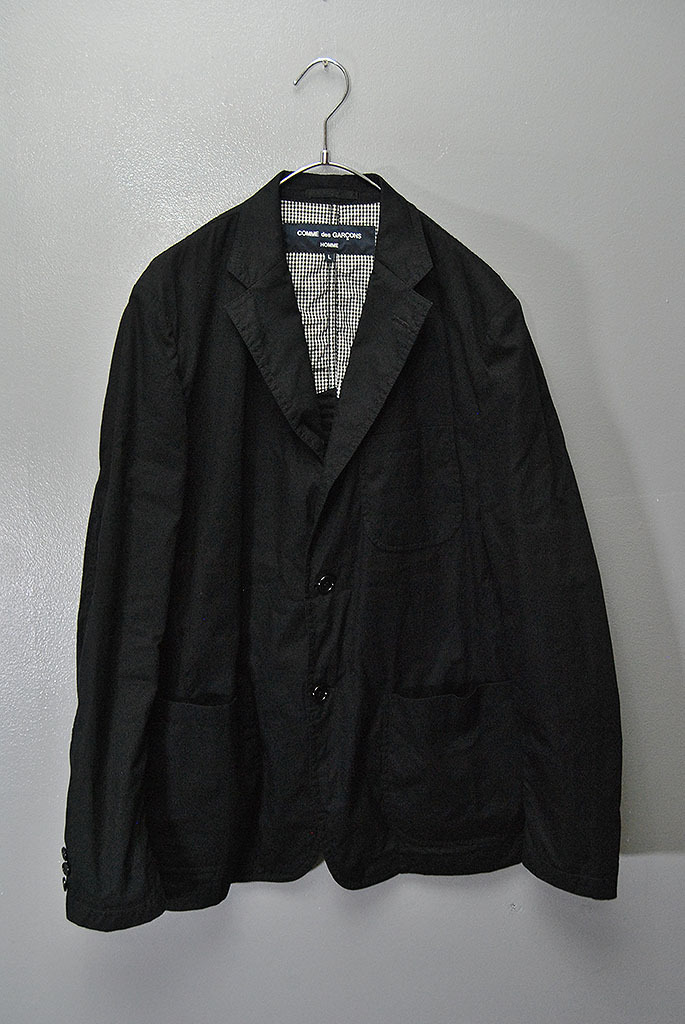 COMME des GARCONS HOMME 綿ブロードジャケット コムデギャルソン オム ブラック L_画像1