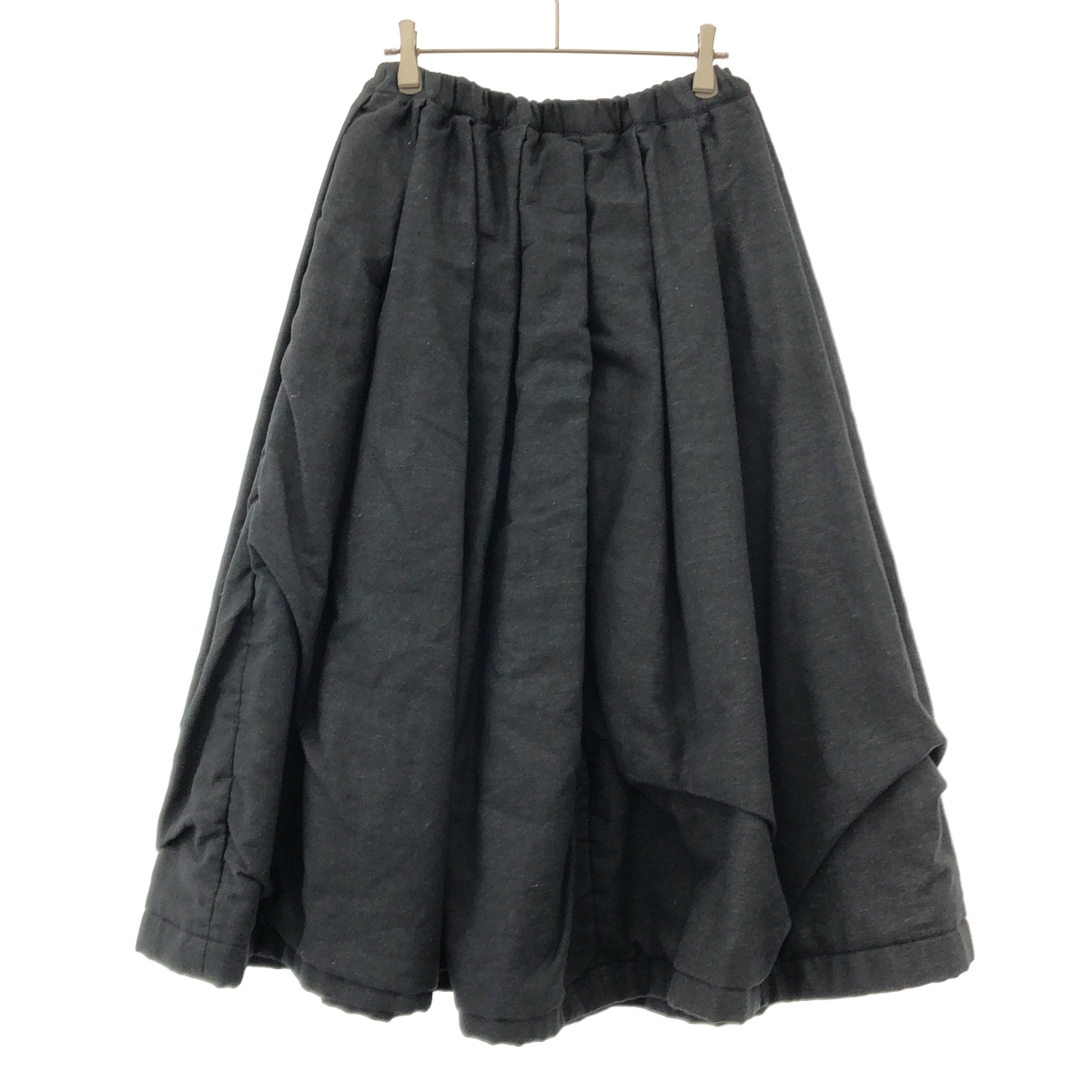 COMME des GARCONS コムデギャルソン 17AW ダブルフェイスギャザースカート GT-S019 チャコール系 S IT5AIYR5P0QS_画像2