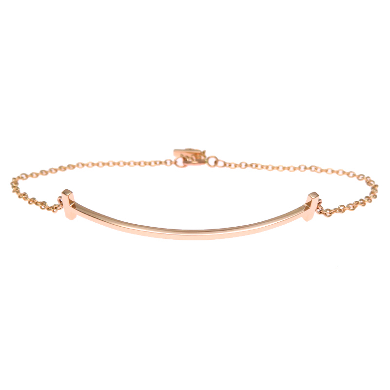 ［飯能本店］TIFFANY&Co. ティファニー #L T スマイル ブレスレット 750ピンクゴールド レディース DH89239_画像2